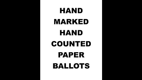 Hand counted paper ballot demonstration