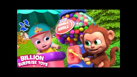 Monkey steals the piggy bank of Johny and the squirrel took away all his gumballs!