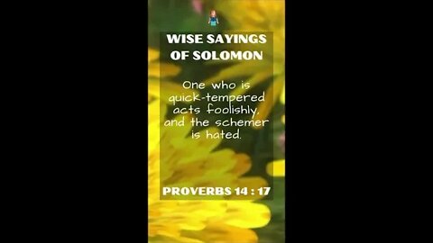 Proverbs 14:17 | NRSV Bible | Wise Sayings of Solomon