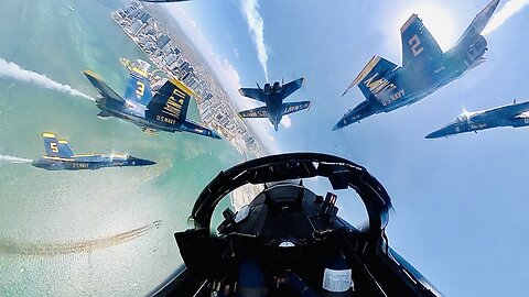 Stunning POV Cockpit Footage of Blue Angel Stunt Jet - Amazing Pilots