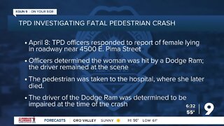 TPD investigating fatal pedestrian collision near East Pima Street