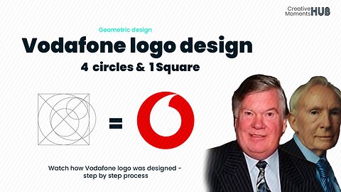 Vodafone Logo Geometric Design - 4 circles and 1 Square
