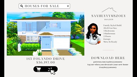 Cozy Living 🏡 145 Folando Drive 🌟 Sims 4 🌟DL Link