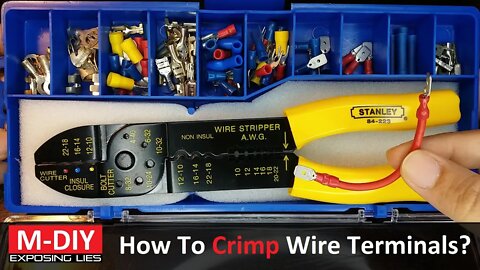 How To Crimp And Heat Shrink Terminals With Stanley Crimping Pliers 84-253 (Unboxing Review) [Hindi]