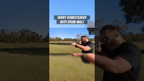 You know we had to run a drum mag with the Henry Homesteader! #asmr #9mm #satisfying #pewpewlife