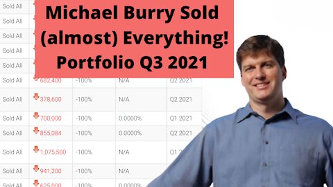 Michael Burry Sold (almost) Everything! Major Portfolio Changes