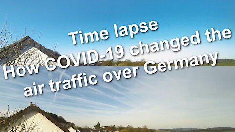 Time lapse - How COVID-19 the corona virus changed the air traffic over Germany comparing 2017/2020