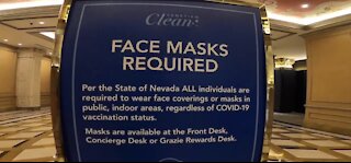Return of mask mandate brings new signage, compliant guests to Las Vegas Strip
