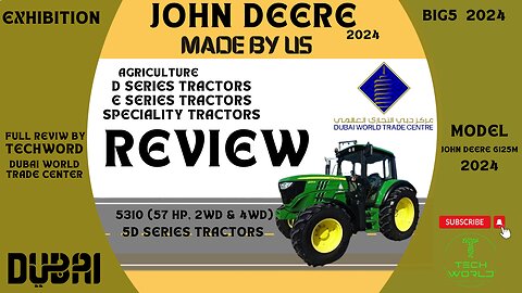 John Deere Tractor 6125M for Agriculture used full Review at Dubai Exhibition