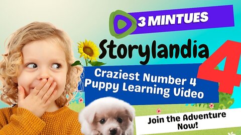 Craziest Number 4 Puppy Learning Video for Toddlers