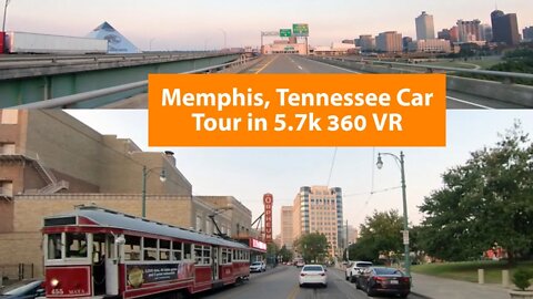 Memphis, Tennessee Car Virtual Tour || 360 VR Video in 5.7K