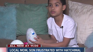 Local mom, son frustrated with Hatchimal dud