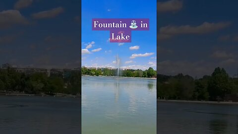 Fountain ⛲ in a Lake in Madrid #madrid #spain #travel #europe #random #fountain #lake #viral #fun