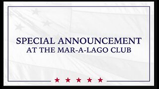 LIVE! President Donald J. Trump Holds Special Announcement at the Mar-a-Lago Club