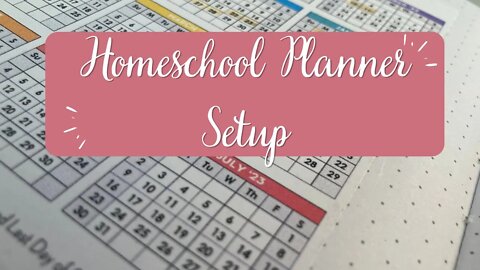 Setting up our Homeschool Bullet Journal Planner