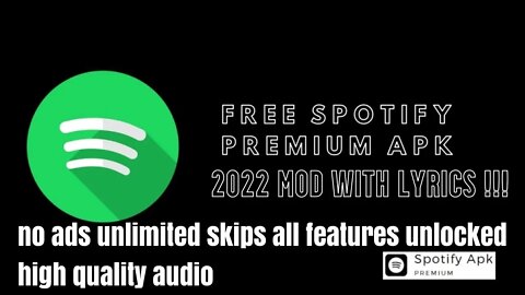 Spotify Prem no ads unlimited skips and lyrics