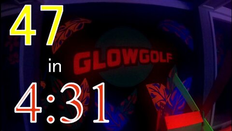 Speed Putt Putt - Glowgolf in Circle Center Mall, Indianapolis - Record 47 in 4 Mins 31 Secs