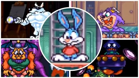 Tiny Toon Adventures: Buster Busts Loose! - All Bosses & Ending (SNES)