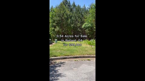 0.54 Acres for Sale in Buford, GA for $99,000.