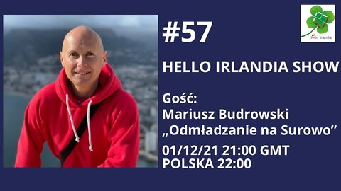 Hello Irlandia Show #57 z Mariuszem Budrowskim „Odmładzanie na Surowo”