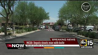 MCSO deputy shoots suspect that approached with a knife