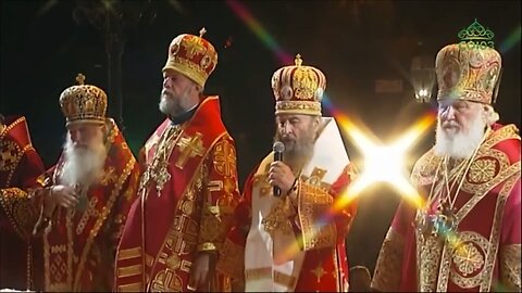 Ereticul Ecumenist Kiril al Rusiei face Liturghie cu Ereticul Ecumenist Onufrie, Marti 17 iulie 2018