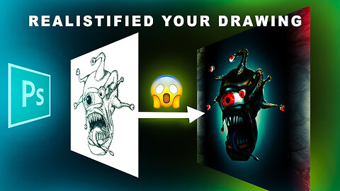 Making head monster Realistic in Photoshop! | Realistified! your drawing Season 1 Episode 1