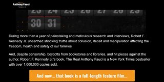 The Real Anthony Fauci promo for the book & the movie, by Robert F. Kennedy