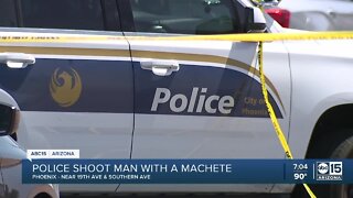 Phoenix police shoot man armed with a machete near 19th Ave and Southern