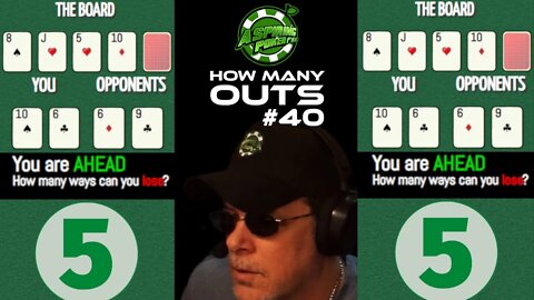 POKER OUTS QUIZ #40 #poker #howmanyouts #pokerquiz #howtoplaypoker #pokerface #onlinepoker #quiz