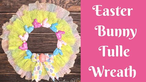 Dollar Tree Easter Crafts: Dollar Tree Easter Bunny Tulle Wreath