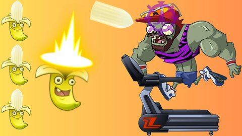 Pvz2 Banana Launcher vs Cardio Zombie boosted arena gameplay