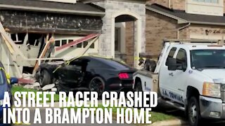 A Street Race In Brampton Ended In A Car Smashing Through A Home On Monday