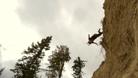 High-flying Parkour stunts in slow motion