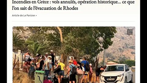 Incendies en Grèce : vols annulés, opération historique… ce que l’on sait de l’évacuation de Rhodes.