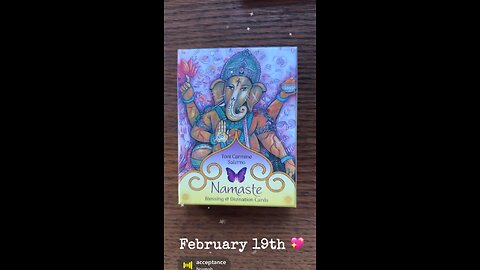 2/19/23 card: blessing of acceptance