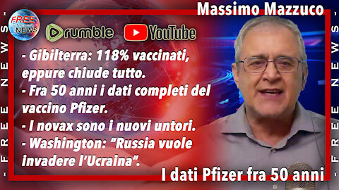 Massimo Mazzucco: fra 50 anni i dati completi del vaccino Pfizer.