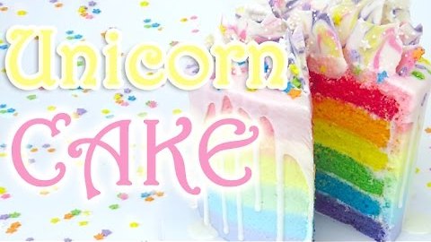 How-To Make A Rainbow Unicorn drip CAKE - Absolute Nails Collab!