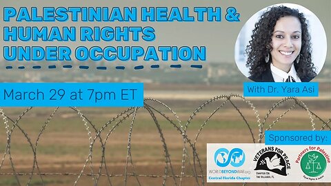 Webinar: Palestinian Health and Human Rights Under Occupation