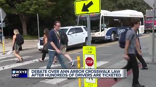 Debate over Ann Arbor crosswalk law after hundreds of drivers are ticketed