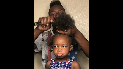 Baby Girl Has Her Hair Transformed Into An Afro