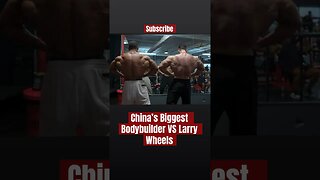China’s Biggest Bodybuilder Lu Chen Vs Larry Wheels Massive Power #viral #short