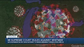 Michigan Supreme Court rules Whitmer didn't have authority to issue COVID-19 orders after April 30