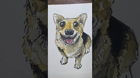 Quick tiny dog drawing ✒️🖌️🖼️🙂