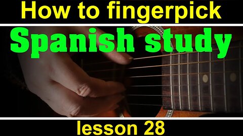 Guitar lesson 28 pt.2, of the GCH Guitar Academy fingerstyle guitar course. Spanish guitar study