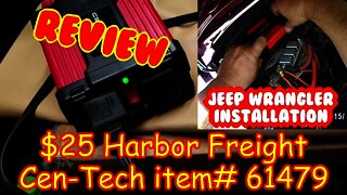 Jeep Wrangler JK 120 volt inverter install, Harbor freight review and and cheap Videoglasses