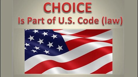 U.S. CODE .. you may refuse or accept ..[ the choice is yours.]