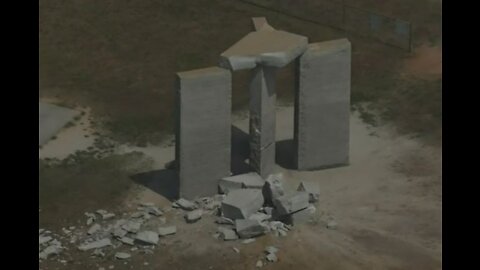 Georgia Guidestones Partially Destroyed, July 6, 2022