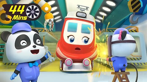 Little Panda Rescues Super #2 Train | Monster Cars | Cars Song | Kids Cartoon | BabyBus - Cars World