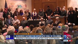 Hundreds come out to Columbia Synagogue for shooting vigil